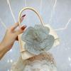 Lady's Bag Socialite's Shiny Water Diamond Rose Flower Small Square Bag Banquet Handbag Crossbody Bag Dinner Bag
