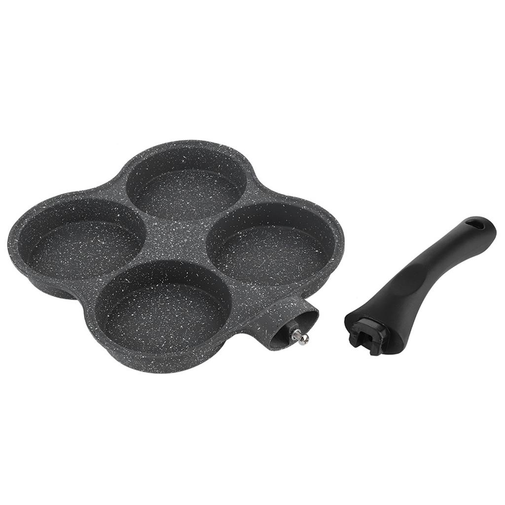 NonStick Aluminum 4Hole Pancake Omelet Eggs Pan Frying Pot Breakfast Maker Kitchen Utensil