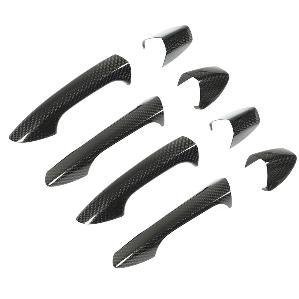 4 Stück Außentürgriffabdeckung mit Kappe Kohlefaser Ersatz für Mercedes?Benz W204 W212 W218