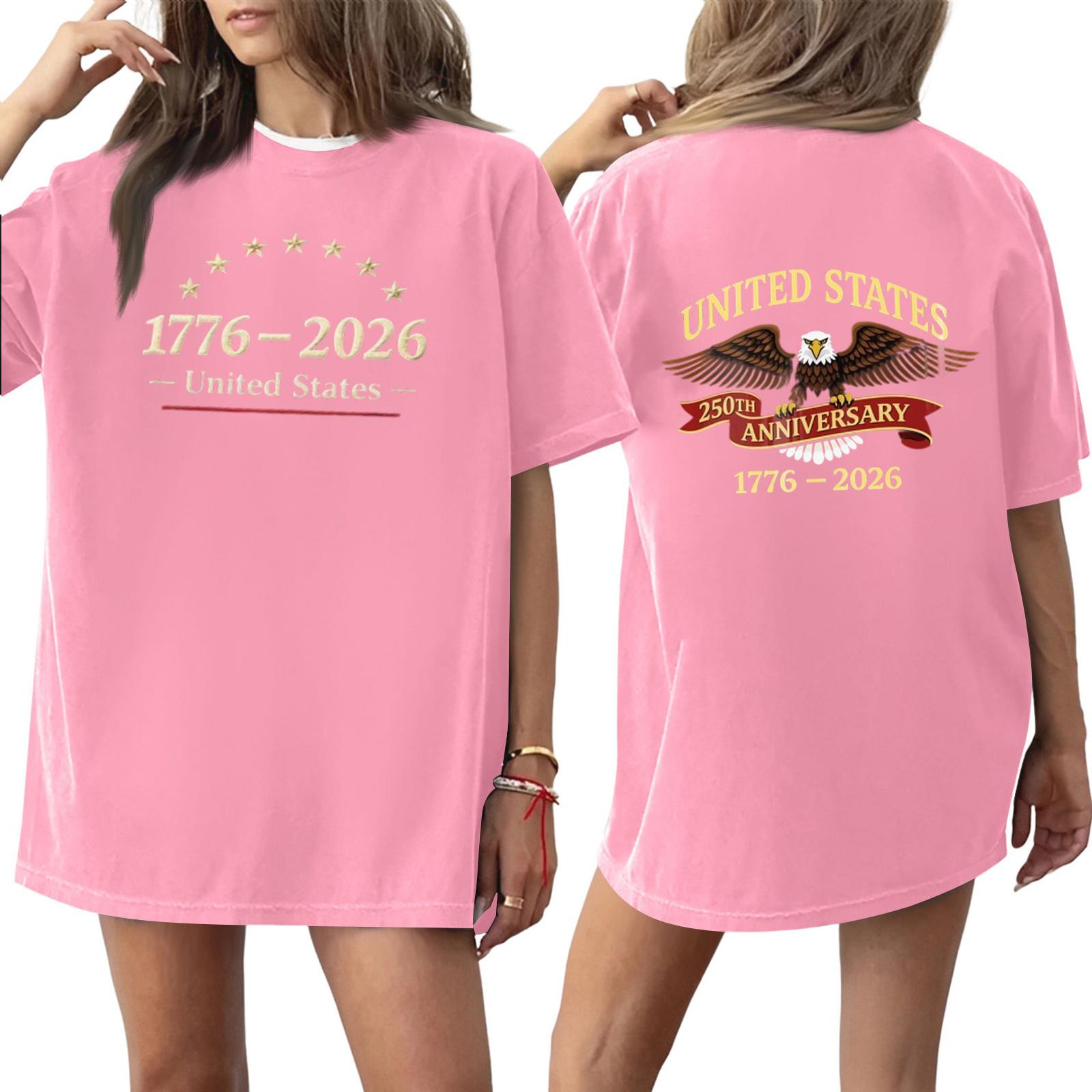 

Women s Casual Printed Round Neck Pullover Short Sleeve Top XXL рожевий