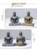 Creative Retro Chinese Buddha Statue for Home and Office Zen Decor