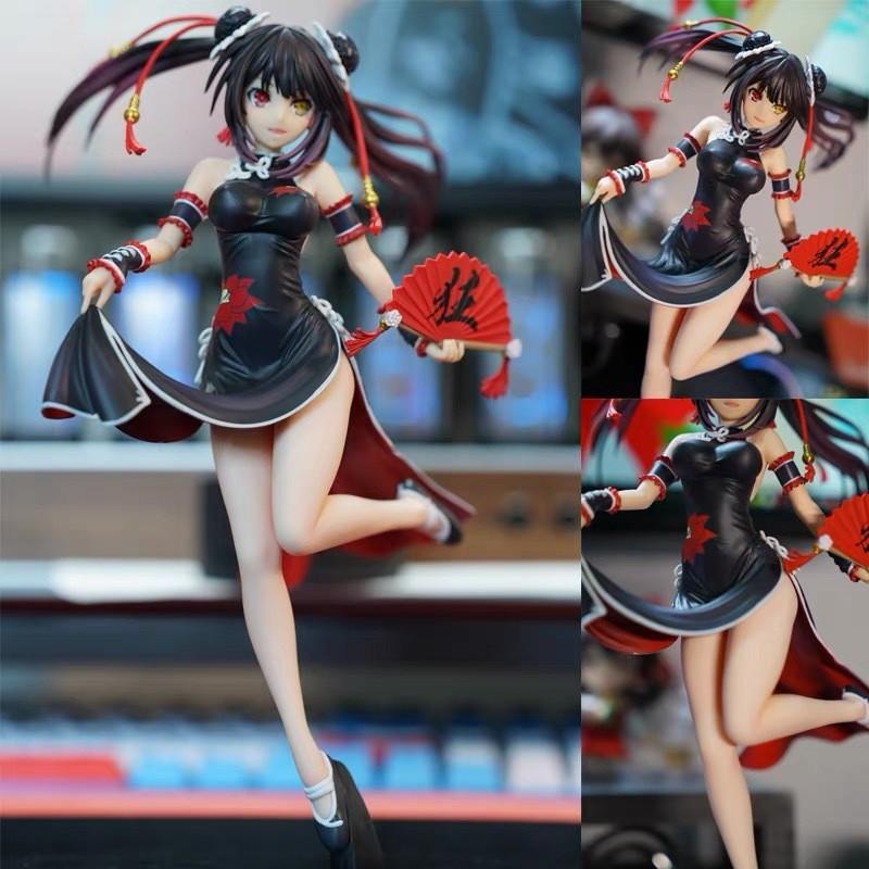Stunning Date A Live Kurumi Tokisaki Pvc Figure In Gorgeous Cheongsam Kimono Design