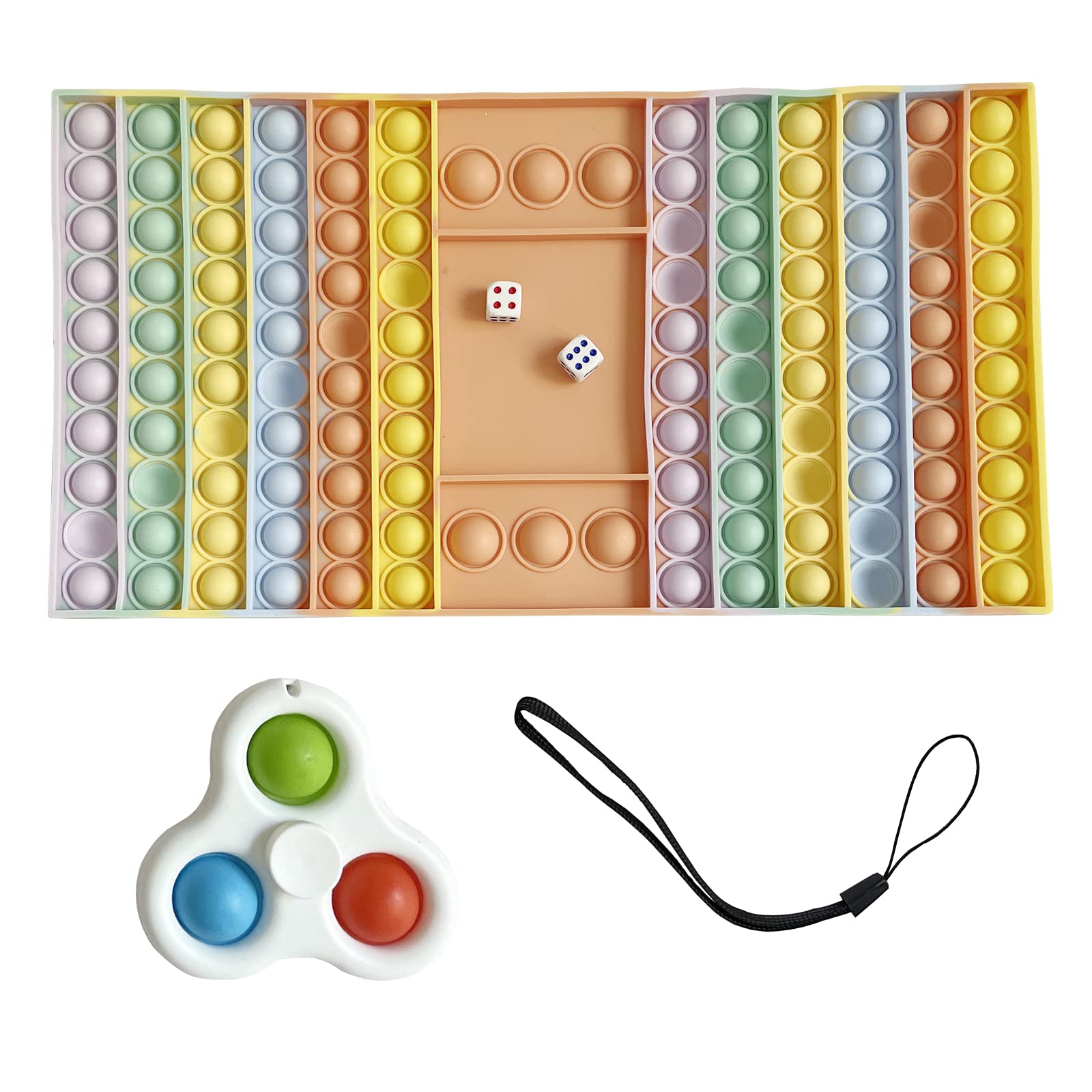 Popular stress relief flip squishy hand top game creative bubble squeeze push pop fidget push pop pop bubble stress relief intelligence suitable for