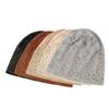 Women Delicate Hollow-out Double-layer Lace Cotton Hat Windproof Knitting Warm Cap