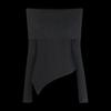 HECO Women's Textured Knit Off-Shoulder Long-Sleeve Top