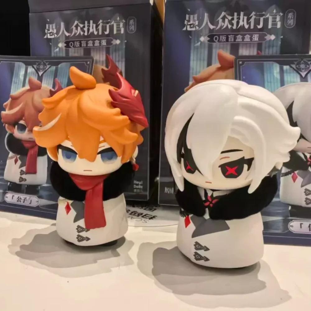 Genshin Impact Op Voorraad Fatui Harbingers Serie Blind Box Kawaii Trendy Q Versie Anime Figuur Collectie Desktop Verrassingscadeau