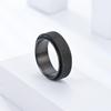 Simple 8mm Stainless Steel Spinner Anxiety Rings for Women Men Rotatable Mesh Chain Spinner Rings Anti Stress Weddding Jewelry