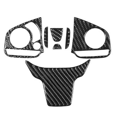 Carbon Fiber Steering Wheel Button Switch Panel Trim Cover Fits for Honda Civic 10th FC FK 2016 2019Type A
