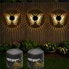 Solar Butterfly Lantern Waterproof Fence Wall Lamp Outdoor Garden Patio Walkway Decorations Projection Lighting for Garden Decor