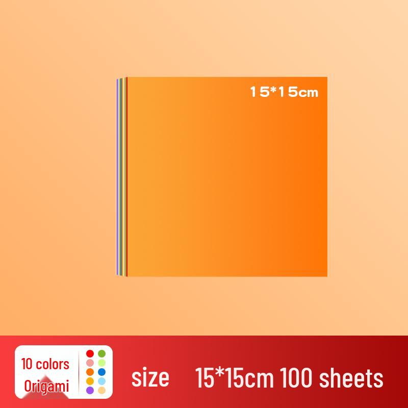 Kids' Colored Origami Paper – A4 Cardstock for Crafts & School Projects