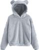 2024 Fluffy Rabbit Ear Hooded Warm Autumn/Winter Sweater
