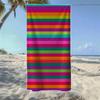 Strifen und wellige Texturen Strandtuch, Weich Schnelltrocknend, Perfekt Für Tragbare Outdoor-Reisen, Schwimmen, Camping Und Sommerstrand