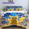 Pikachu Patterned Pillowcase & Duvet Cover Set Anime Graphic Bedding for Bedroom  Wonderful Present for Anime Lovers.-TING