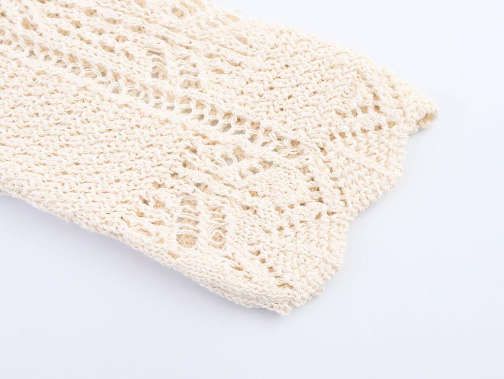 2025 Summer Women's European & American Fashion Jacquard Mesh Knit Cardigan