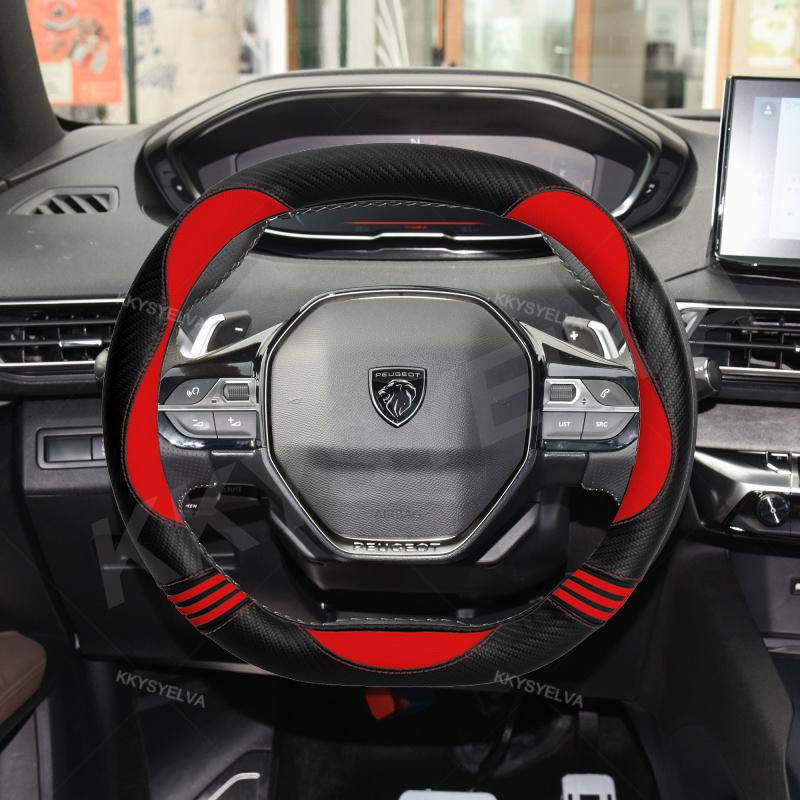 Per Peugeot 308 308 GT 2022 Coprivolante Auto Microfibra Pelle+ Fibra di Carbonio Accessori Auto Spedizione Veloce