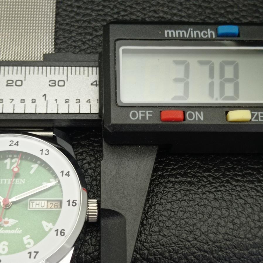 Citizen 8200 AUTOMATIC MENS REFURBISHED JAPAN GREEN DIAL WRIST WATCH A426408-2 RL-a426408