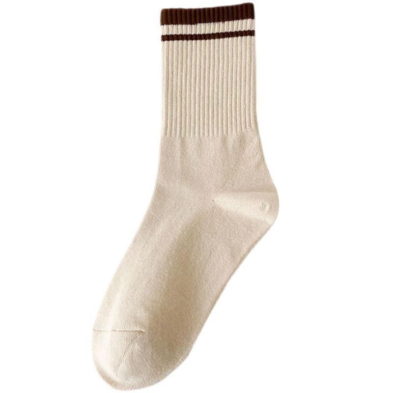 Socks Women'S Mid-Tube Cotton Socks Men'S Trendy Couple High-Waisted Sports Stockings Women'S