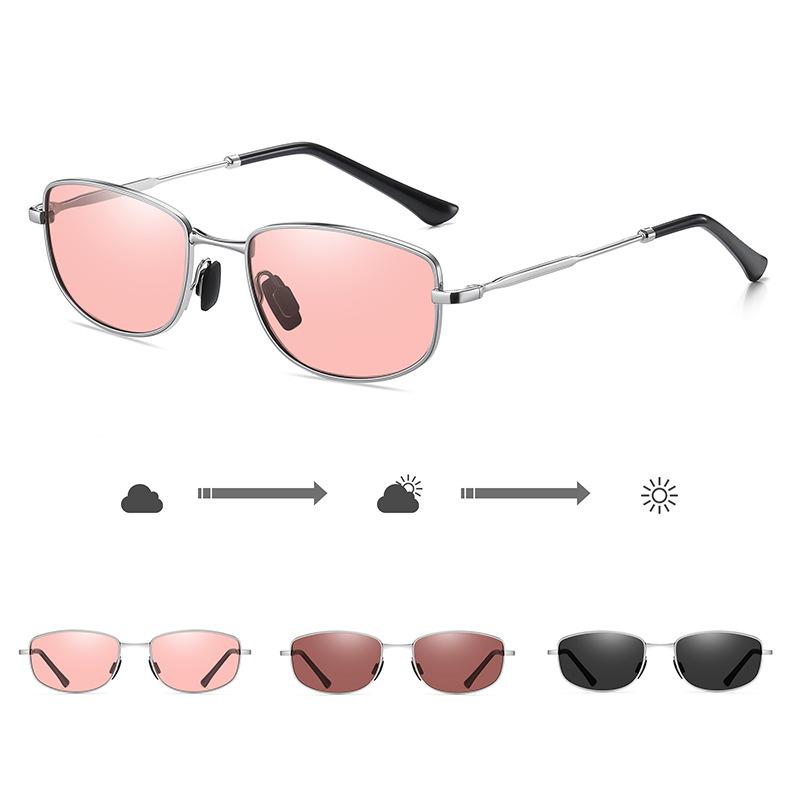 Aoron Polarized Fashion Sunglasses Men'S Driver Driving Sunglasses Small Frame Color-Changing Sunglasses A773
