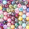 10pcs Acrylic Plated Color Beads UV Loose Round Ball Bead for DIY Beadable Pen Jewelry Making Bracelet Phone Chain Materials