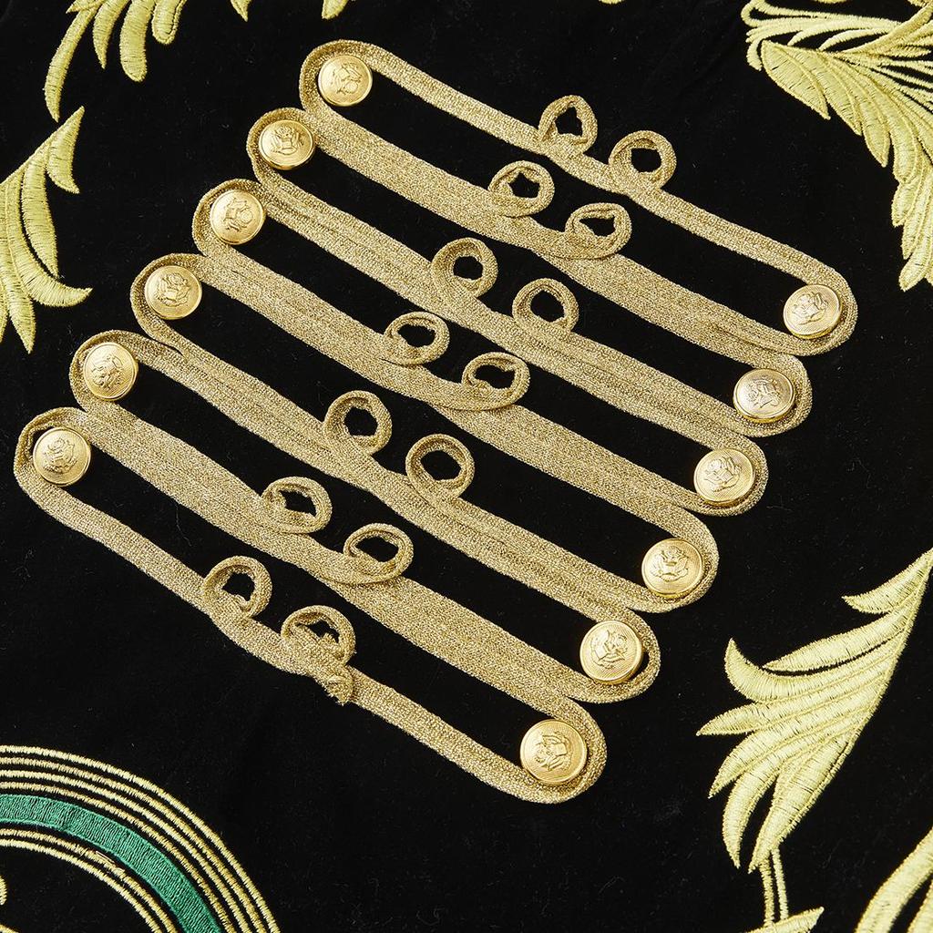 PYJTRL Mens Embroidered Blazer Hand-decorated Coat