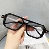 Vintage Square Women Sunglasses for Men Fashion  Retro Double Bridge Male Sun Glasses Eyewear Trendy Brand Design Shades