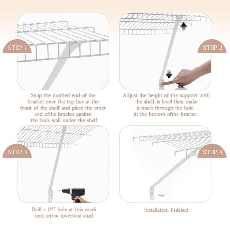 1/2Pcs Strong Iron RVs Shelf Bracket Designed For Heavy Loads Suitable For Different Vehicle Models 17in Support Bracket