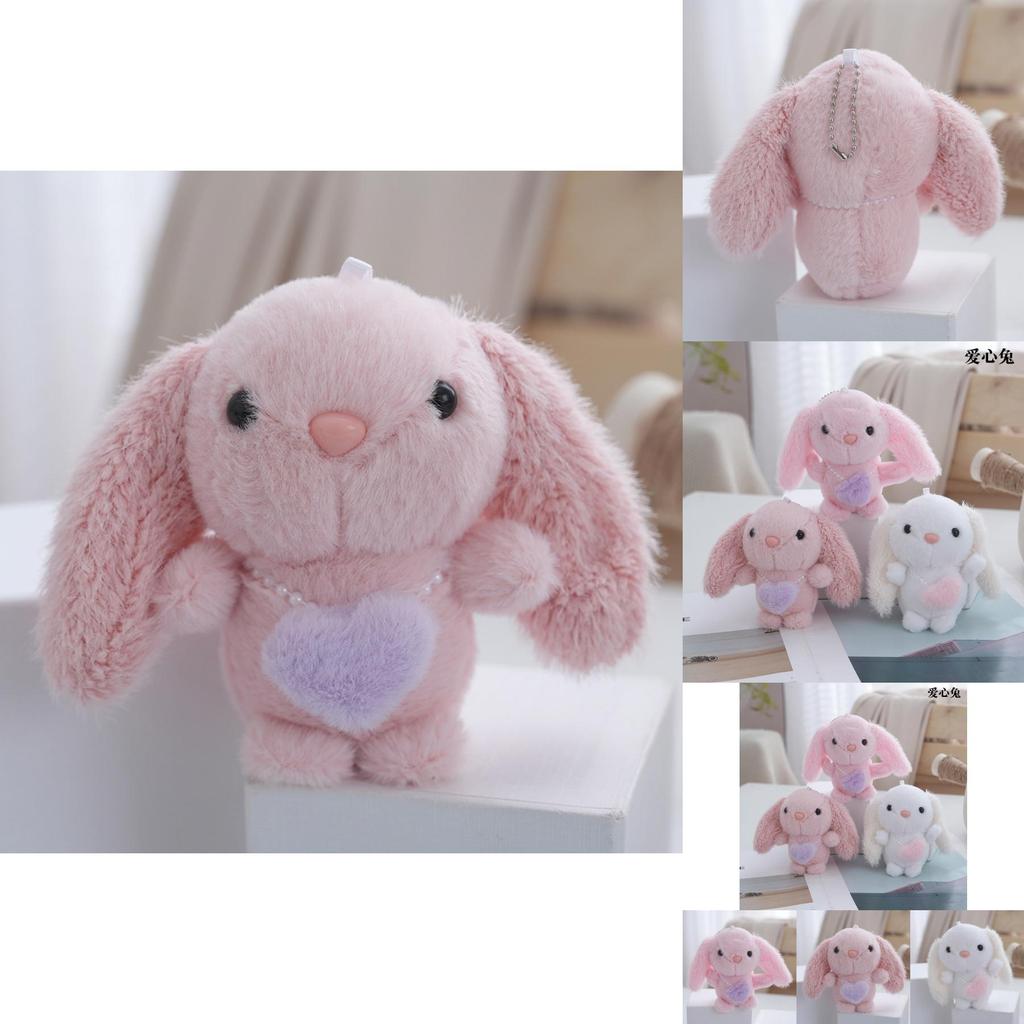 Delightful Cartoon Rabbit Plush Pendant Soft Stuffed Toy Mini Doll For Kids Gifts