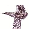 2 Stück Satin-Schnürsenkel mit Leopardenmuster | Stilvolle flache Schnürsenkel für Damenschuhe, 110 cm, Modische Accessoires