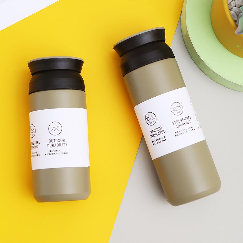 500ML Stainless Steel Thermos Bottle Thermal Mug Leakproof Car Vacuum Flasks Coffee Cup Travel Insulated Bottles Garrafa Termica 350ml серый