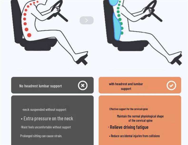 Mercedes S-Class Maybach Headrest Pillow - Car Seat Neck Protection