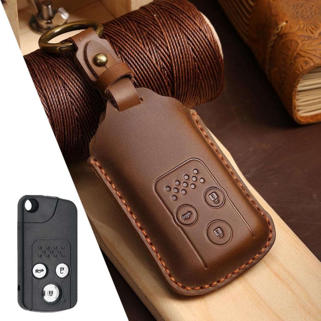 Honda Key Protective Cover: Genuine Leather Shell for Accord, Odyssey, Fit