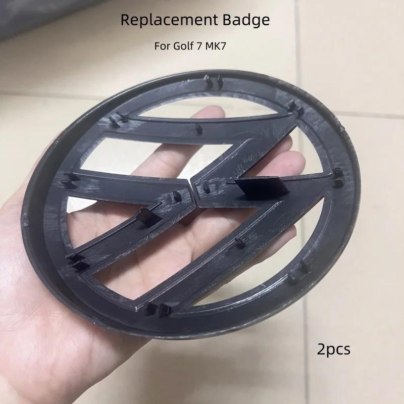 BGO1 Hot Cup Holders Golf For VW Volkswagen 2pcs 135mm 110mm Car Styling Front Grille Badge Rear Trunk Lid Emblem Replacement For Gol