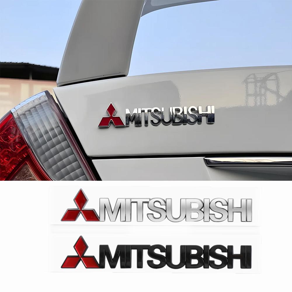 3D Metall Auto Logo Karosseriebuchstaben Motorhaubenabzeichen Aufkleber Auto Dekor Zubehör Für Mitsubishi 9 Ralliart X EX ASX L200 Colt Cross
