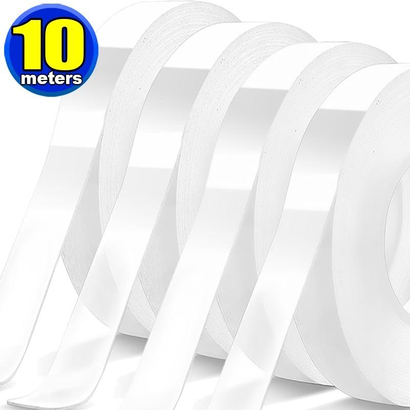 Double-Sided Adhesive Tape Extra Strong Sticky Removable Traceless Reusable Washable Nano Transparent Tapes for Home Carpet Wall