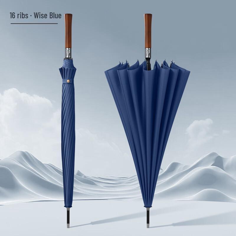 OEING Automatic Retro Solid Wood Umbrella