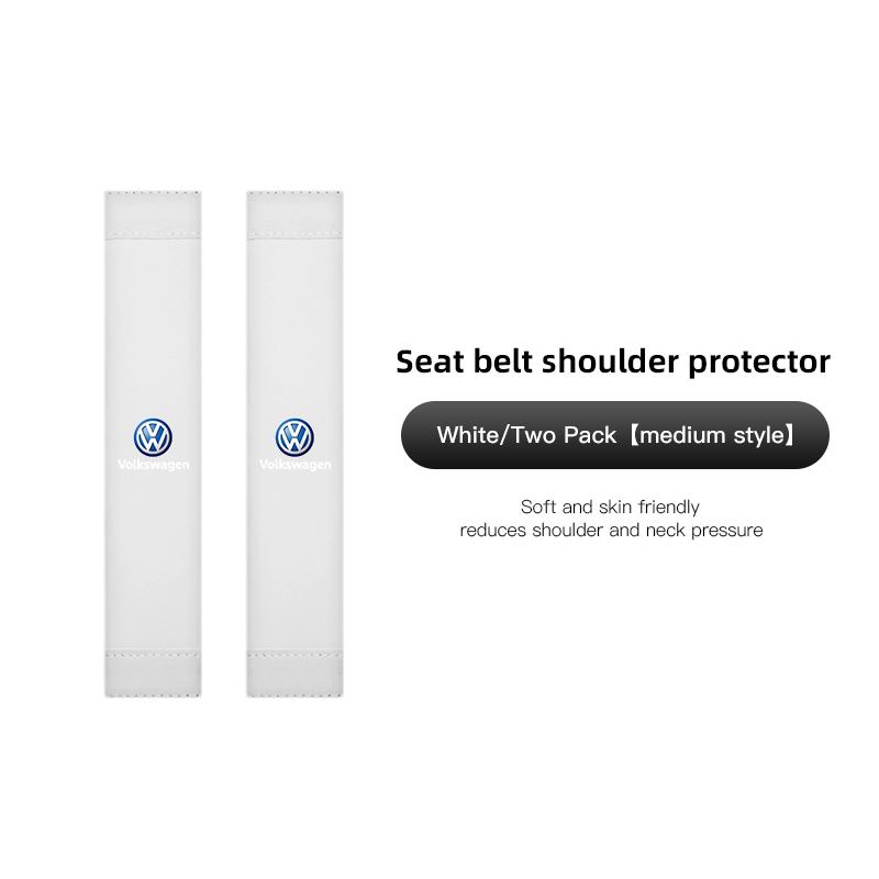 2PCS Car Seat Belt Pad Cover Suede Soft Car Shoulder Pad for Volkswagen VW GTI Touran ID3 T-Cross Golf T5 Atlas Polo Jetta T-ROC zh7