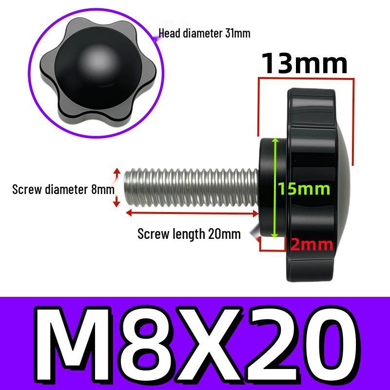 Adjustable Plum Blossom Plastic Head Star Handle Screw Bolt