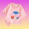Peppa Pig Children's Short-sleeved Boys' Sweatshirt, Girls' Casual Tops, Summer T-shirts with Cartoon Prints