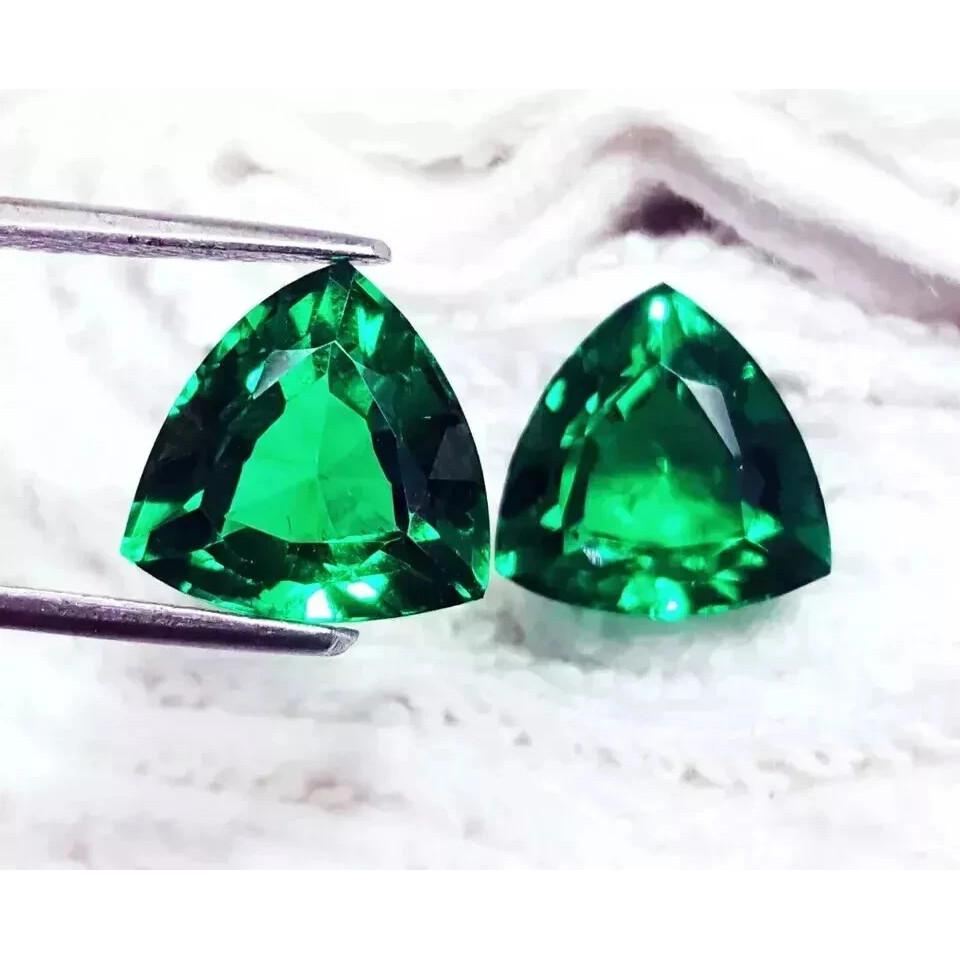 Natural Emerald Colombia 20+ Ct 2 Pcs Pair Certified Fabulous Loose Gemstone