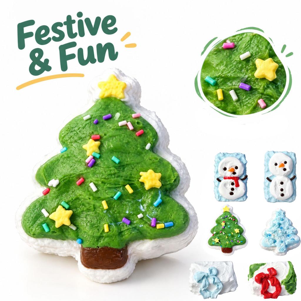 1 Christmas Stress-Relief Toy, Silicone, Compact, Portable