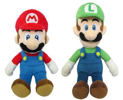 Mario & Luigi (S) Plüsch-Set mit 2 [Sitzhöhe ca.. 18 cm] Super Mario ALL-STAR-KOLLEKTION