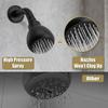 Silicone Nozzles Shower Heads Matte Black 360 Rotation Spray Shower Powerful Water Flow Rustproof Rain Shower Head Bathroom Use