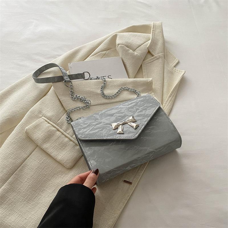 

Дизайнерская сумка женская с высоким чувством стиля универсальная сумка-цепочка модная на плечо через плечо под мышку квадратная сумка серый