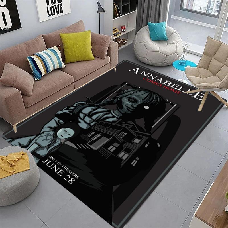 Creepy Doll Haunts Scream Fest carpet Suitable for all seasons Home Decor Dormitory decoration Bathroom mat Christmas gifts