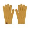 Knitted Gloves For Warm Outdoor Use, Solid Color With Fleece And Windproof Yarn Gloves For Cycling