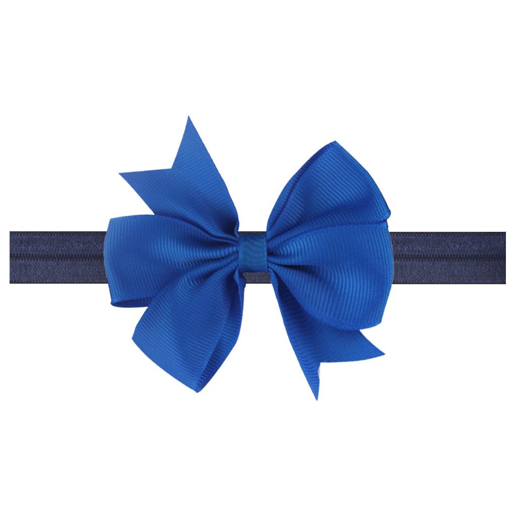 European & American Baby Bow Swallowtail Headband - 21 Solid Colors