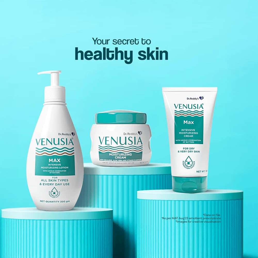 Dr. Reddy’s Venusia Max Intensive Moisturizing Lotion 500g Paraben Free Hydrating Body Cream