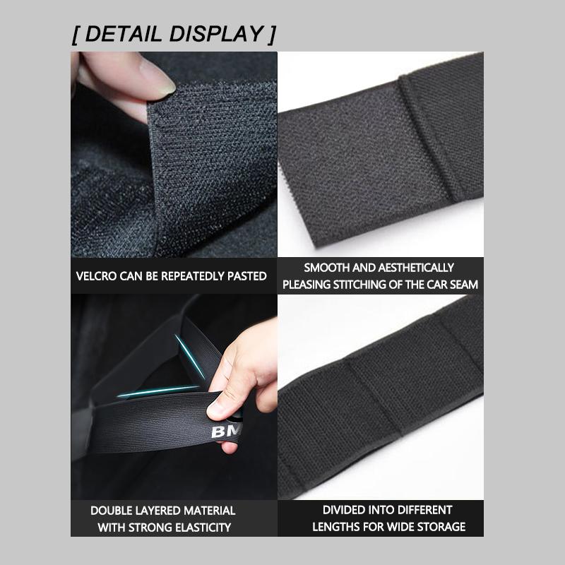 Car Trunk Organizer Elastic Fixing Belt Storage Bag Magic Tapes For BMW M Performance E36 E46 E60 E90 E91 E92 E93 F30 F20 SN9