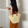 Leisure Basket Shoulder Bag Summer Women's Tote Bag New Straw Weave Bag  Ladies/Girls