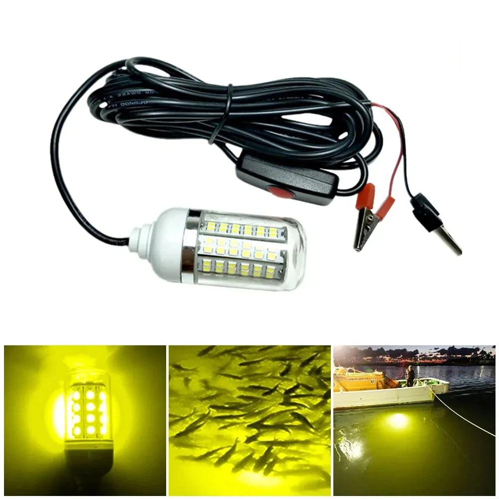 

12V LED Fishing Light 108 leds 2835 SMD Waterproof Lures Fish Finder Lamp Attracting Bait Submersible Underwater Fishing Light